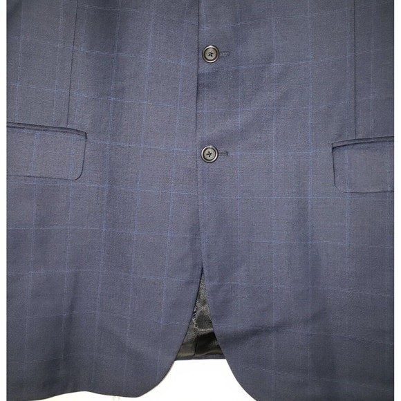 Burberry London Sz 44 L Bond Suit Jacket Sport Coat Men's Navy Blazer 100% Wool - Picture 3 of 15